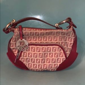 Fendi small hobo purse in red